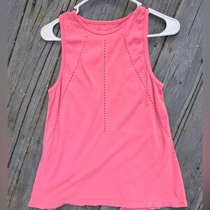 Athleta Womens Track Racerback Tie Tank Top Size XS -Pink tie or keep loose